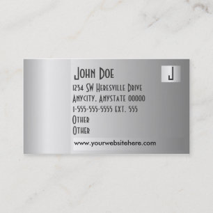 Metallic Silver Business Card