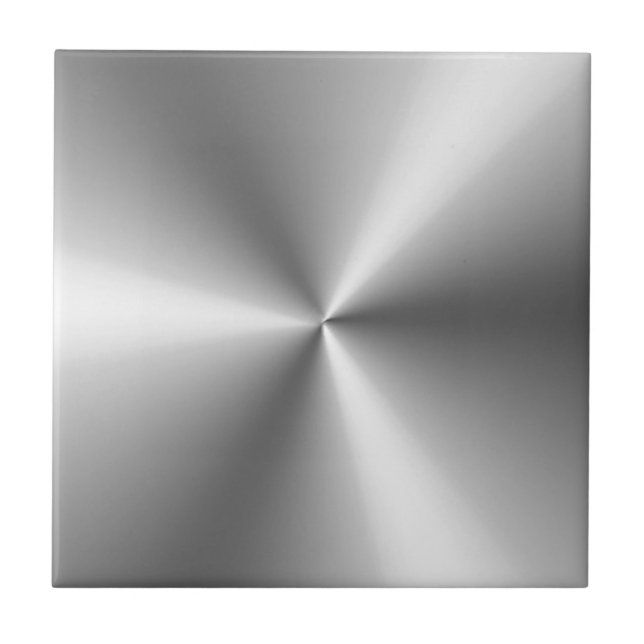 Metallic Silver Ceramic Tile (Front)