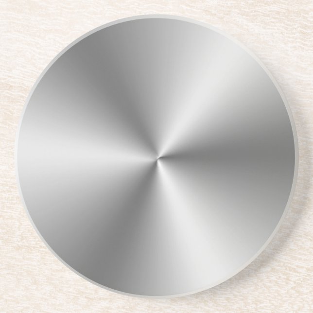 Metallic Silver Coaster (Front)