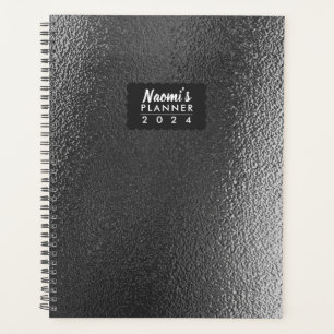 Metallic Silver Custom One-Year Weekly Planner