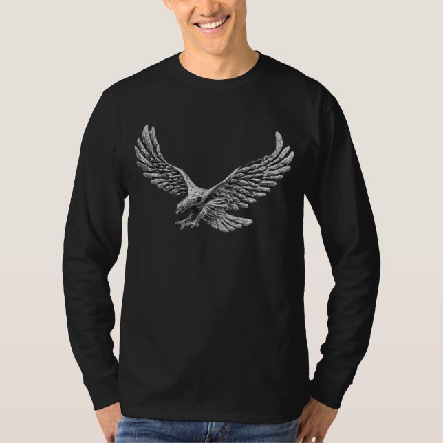 Metallic Silver Eagle T-Shirt (Front)