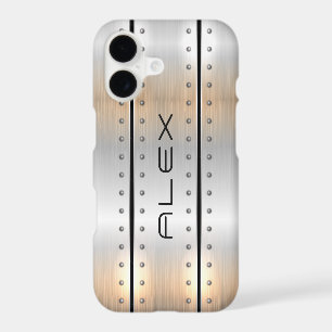 Metallic silver geometric modern design