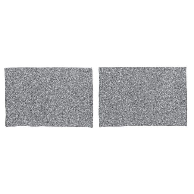 Metallic Silver Glitter Pillowcase (Front-Set)