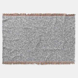 Metallic Silver Glitter Throw Blanket