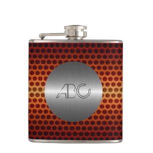 Metallic Silver Stainless Steel Metal Hip Flask