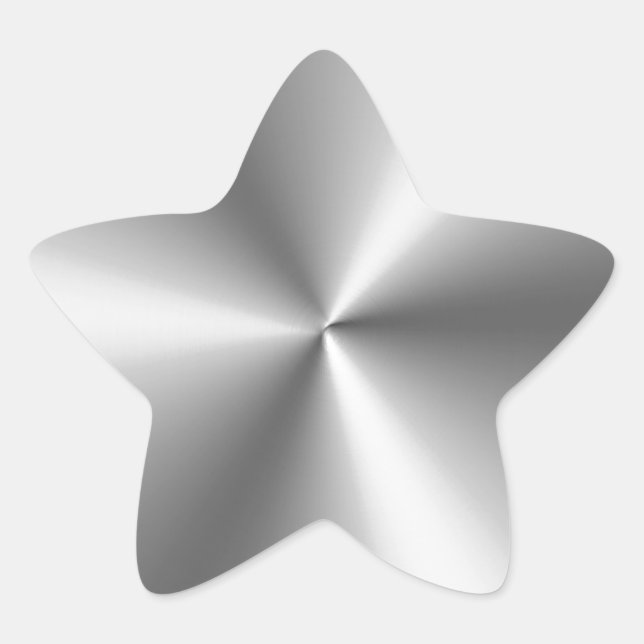 Metallic Silver Star Sticker (Front)