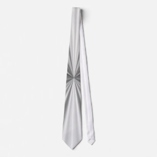 Metallic silver tie