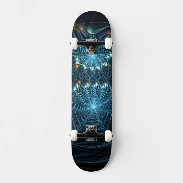 Metallic Spider Webs Skateboard (Front)
