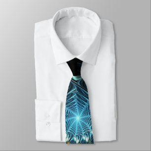 Metallic Spider Webs Tie
