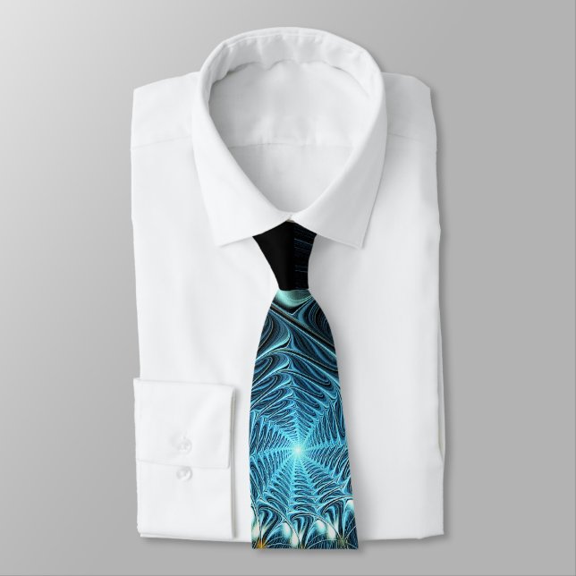Metallic Spider Webs Tie (Tied)