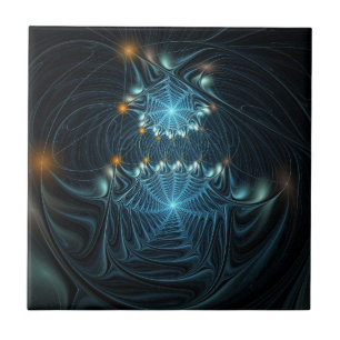Metallic Spider Webs Tile