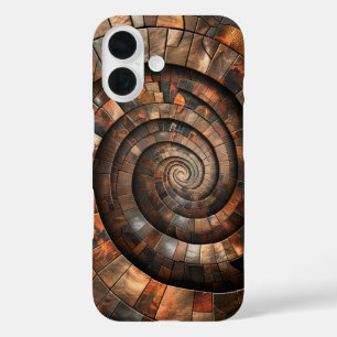 Metallic Spiral iPhone 16 Case