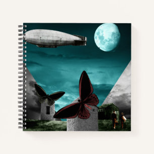 Metallic spring notebook