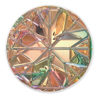 Metallic stained glass look ceramic knob