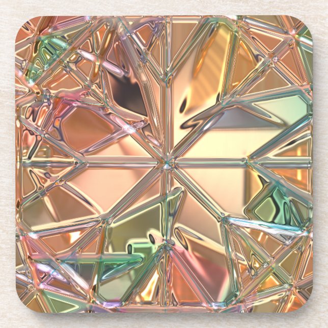 Metallic stained glass look coaster (Front)