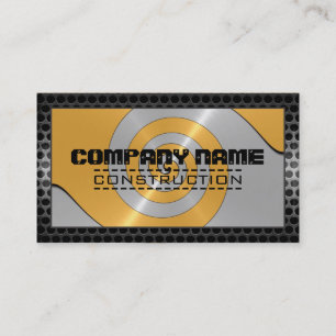 Metallic Stainless Metal Modern Steel Border #4 Business Card