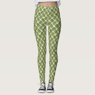Metallic Stainless Steel Chequered Board Leggings