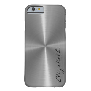 Metallic Stainless Steel Metal Look Barely There iPhone 6 Case