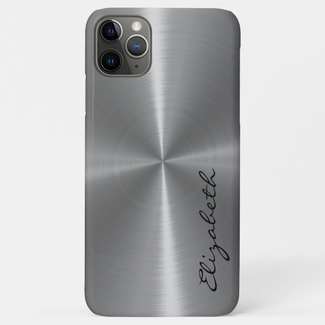 Metallic Stainless Steel Metal Look Case-Mate iPhone Case (Back)