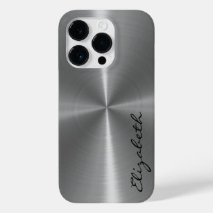 Metallic Stainless Steel Metal Look Case-Mate iPhone 14 Pro Case