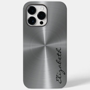 Metallic Stainless Steel Metal Look Case-Mate iPhone 14 Pro Max Case
