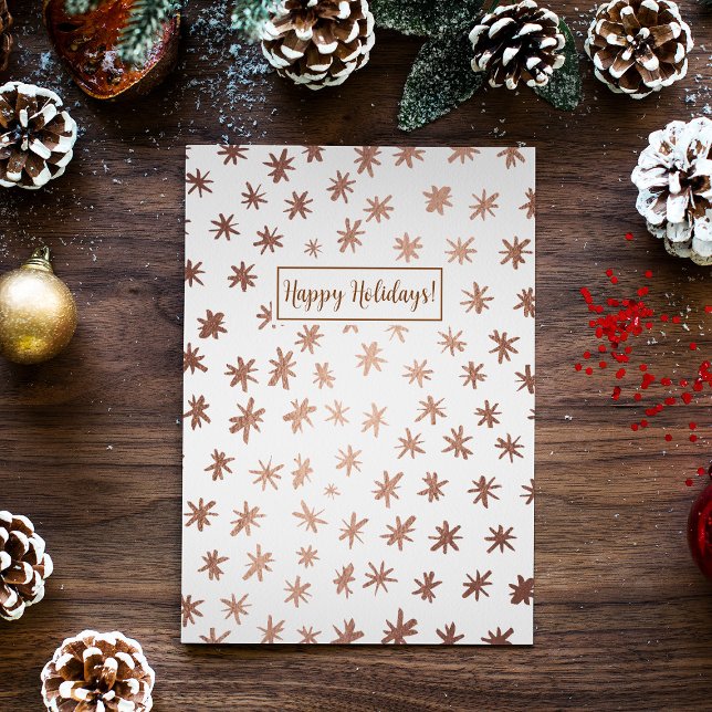 Metallic stars - copper holiday card (Creator Uploaded)