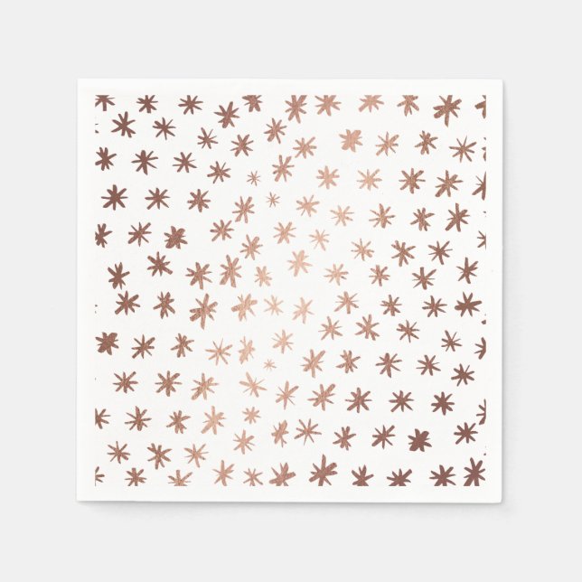 Metallic stars - copper napkin (Front)