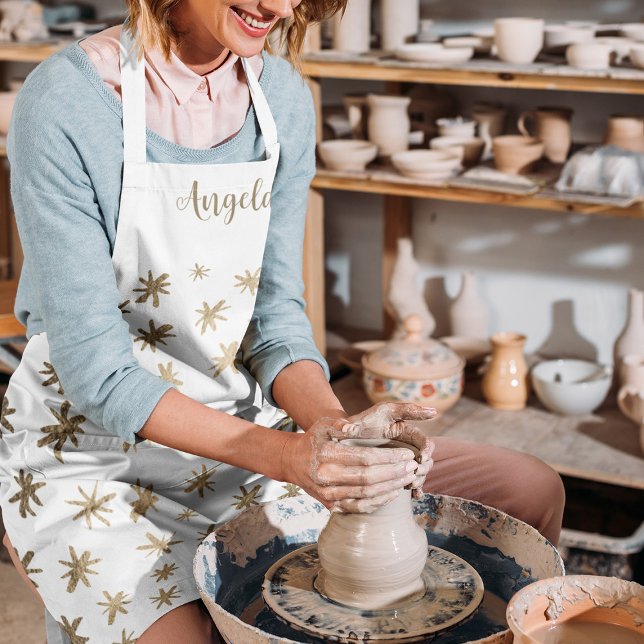 Metallic stars - gold apron (Creator Uploaded)