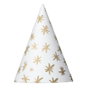 Metallic stars - gold party hat