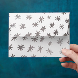 Metallic stars - silver envelope