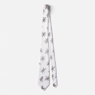 Metallic stars - silver tie