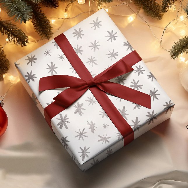 Metallic stars - silver wrapping paper sheet (Creator Uploaded)