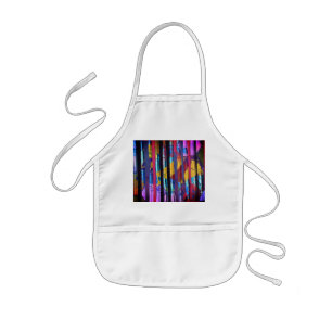 Metallic stripes kids apron