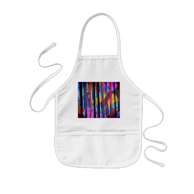 Metallic stripes kids apron (Front)