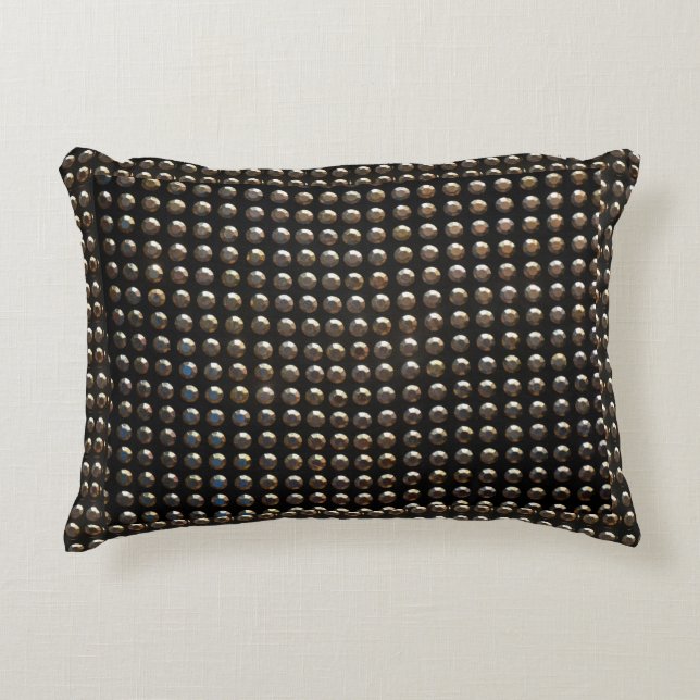 Metallic Studs Pattern Decorative Cushion (Front)