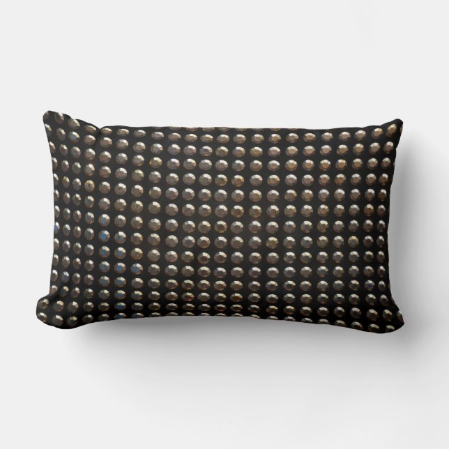 Metallic Studs Pattern Lumbar Cushion (Front)