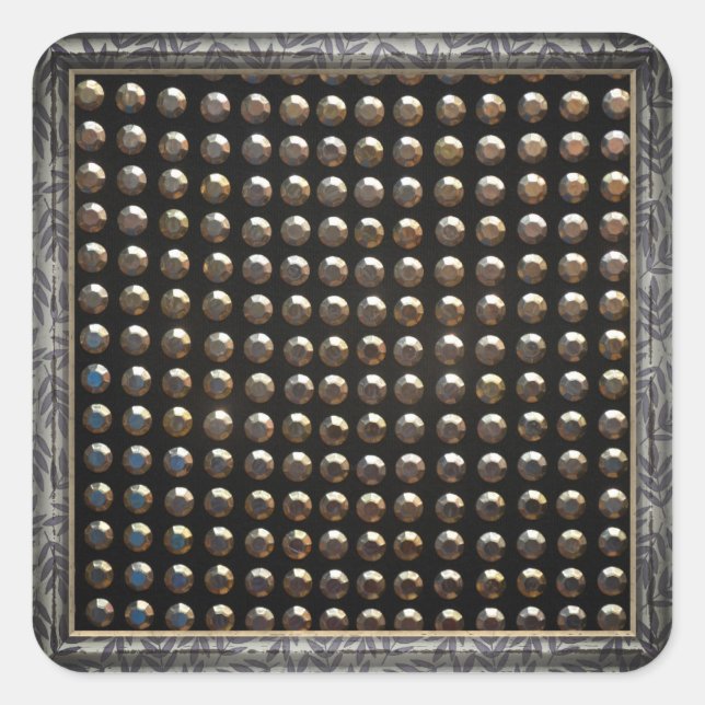Metallic Studs Pattern  Square Sticker (Front)
