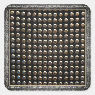 Metallic Studs Pattern Square Sticker