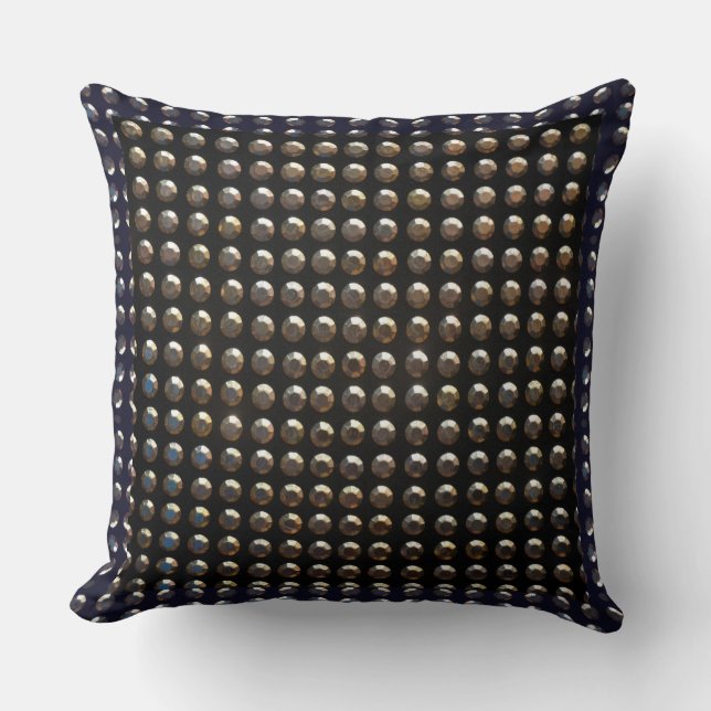 Metallic Studs Pattern Throw Pillow (Front)
