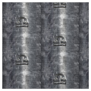Metallic Style Libra Zodiac Sign Fabric