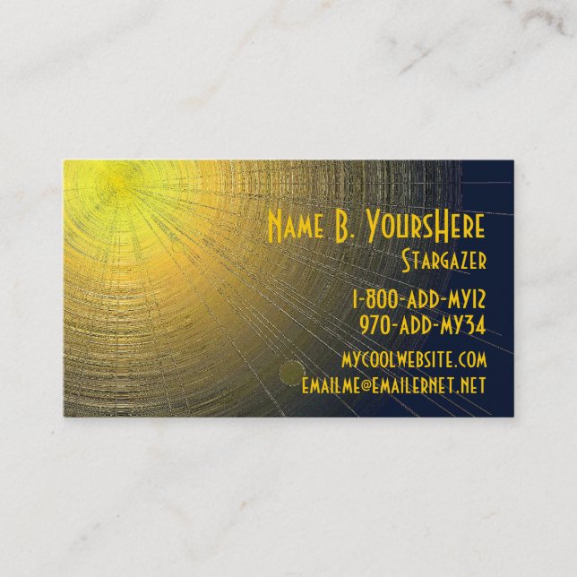 Metallic Sun Business Card (Front)