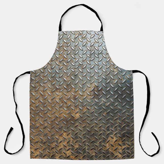 Metallic surface, reflective texture background. apron (Front)