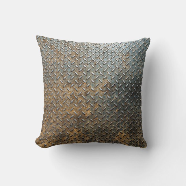 Metallic surface, reflective texture background. cushion (Front)