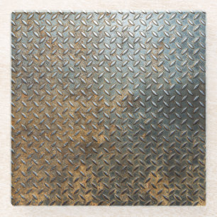 Metallic surface, reflective texture background. glass coaster