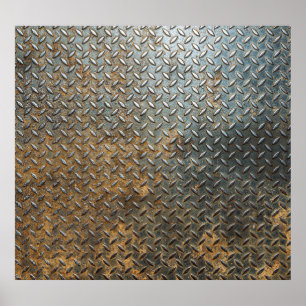 Metallic surface, reflective texture background. poster