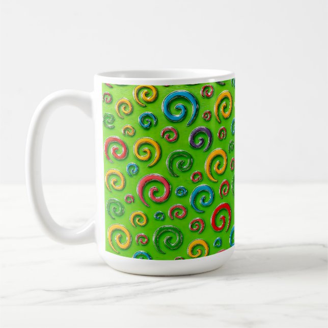 Metallic Swirl Fun Coffee Mug (Left)