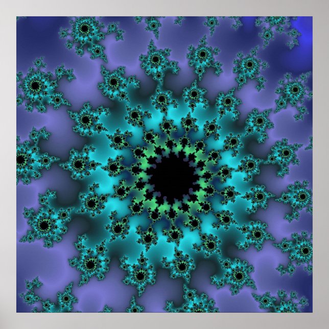 Metallic Teal Eye Poster (Front)