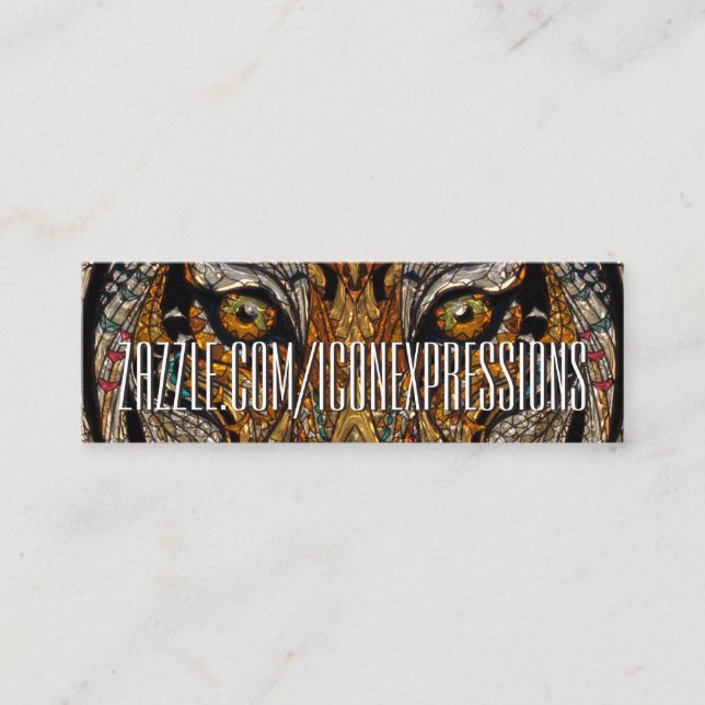 Metallic Tiger Eyes Business Cards (Front)