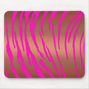 Metallic Tiger Stripes Pinks Mouse Pad