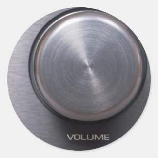 Metallic Volume Knob Classic Round Sticker